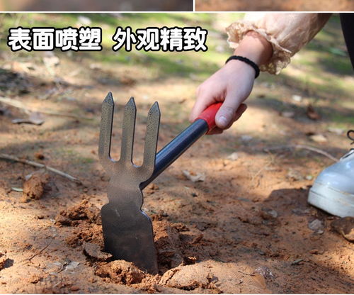 钢柄小锄头种花工具除草耙子种菜钓鱼松土锄头多功能园艺农用农具